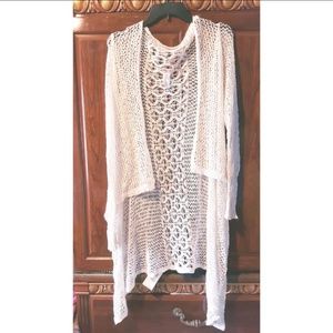 Mossimo Knit White Cardigan Size Small