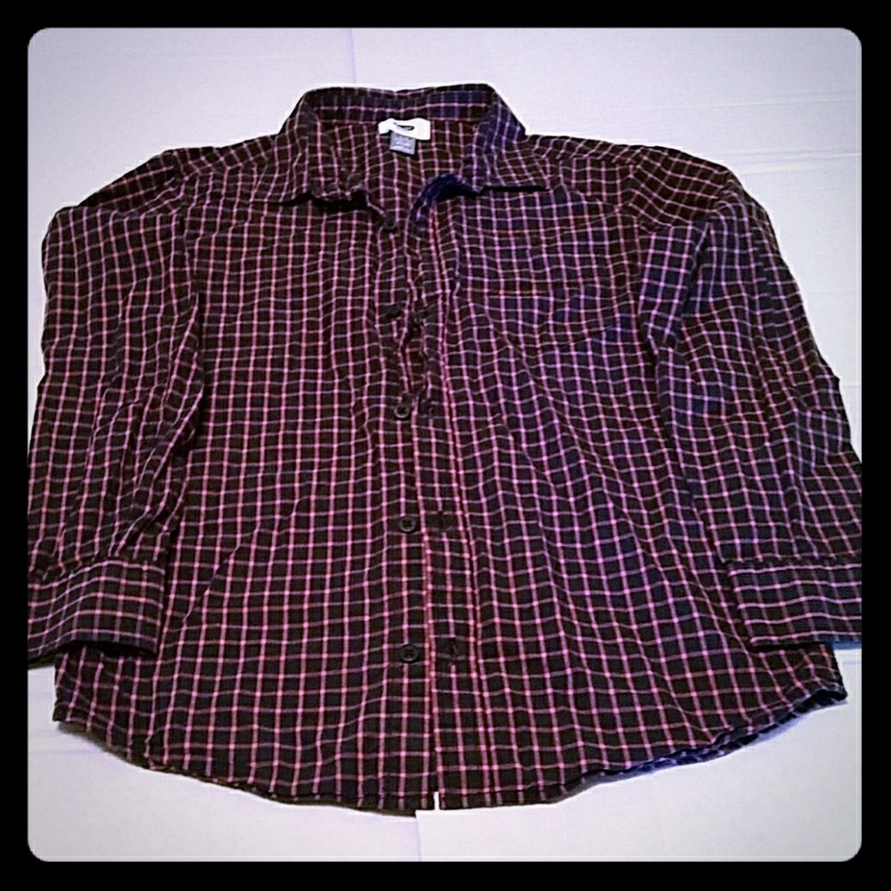 BOYS OLD NAVY Long Sleeve Button Shirt LG 10-12