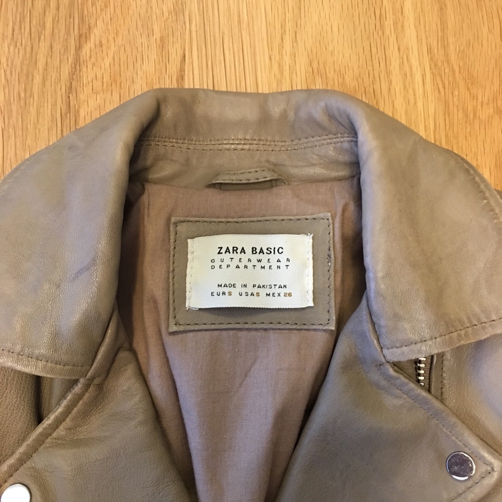 Zara basic leather biker jacket - Picture 3 of 6