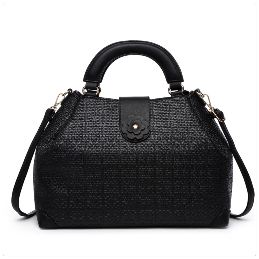 Textured Satchel Black or Brown