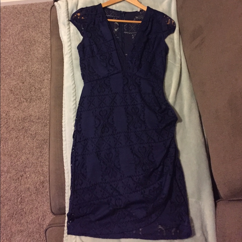 Lulus Navy blue lace dress