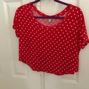 Forever 21 Red & White Polka Dot Tee