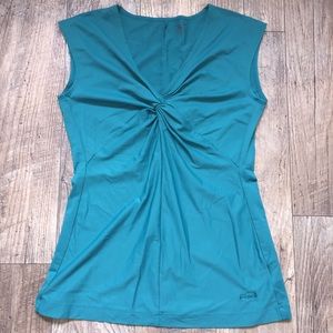 Patagonia V Neck Twist Front Stretch Spandex Top L Patagonia V Neck Twist Front Stretch Spandex Top L