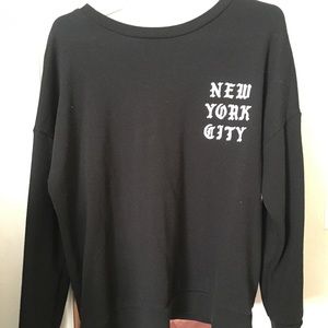 Forever 21 lace up back crewneck