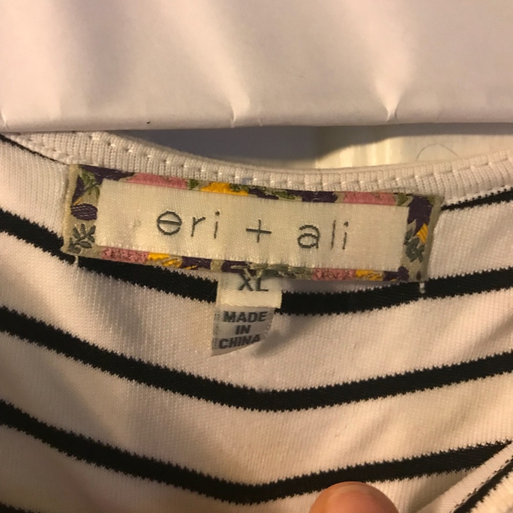 Anthropologie black white stripe shirt - Picture 2 of 2
