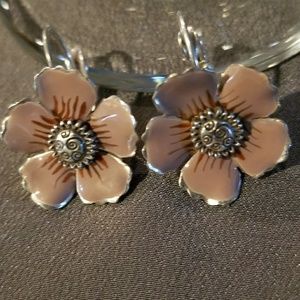 Gorgeous Brighton flower wire clasp earrings