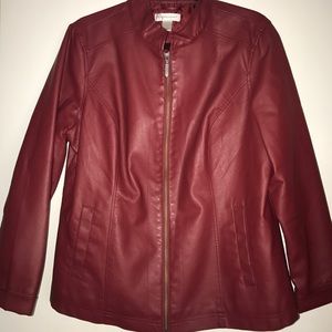 Red leather jacket