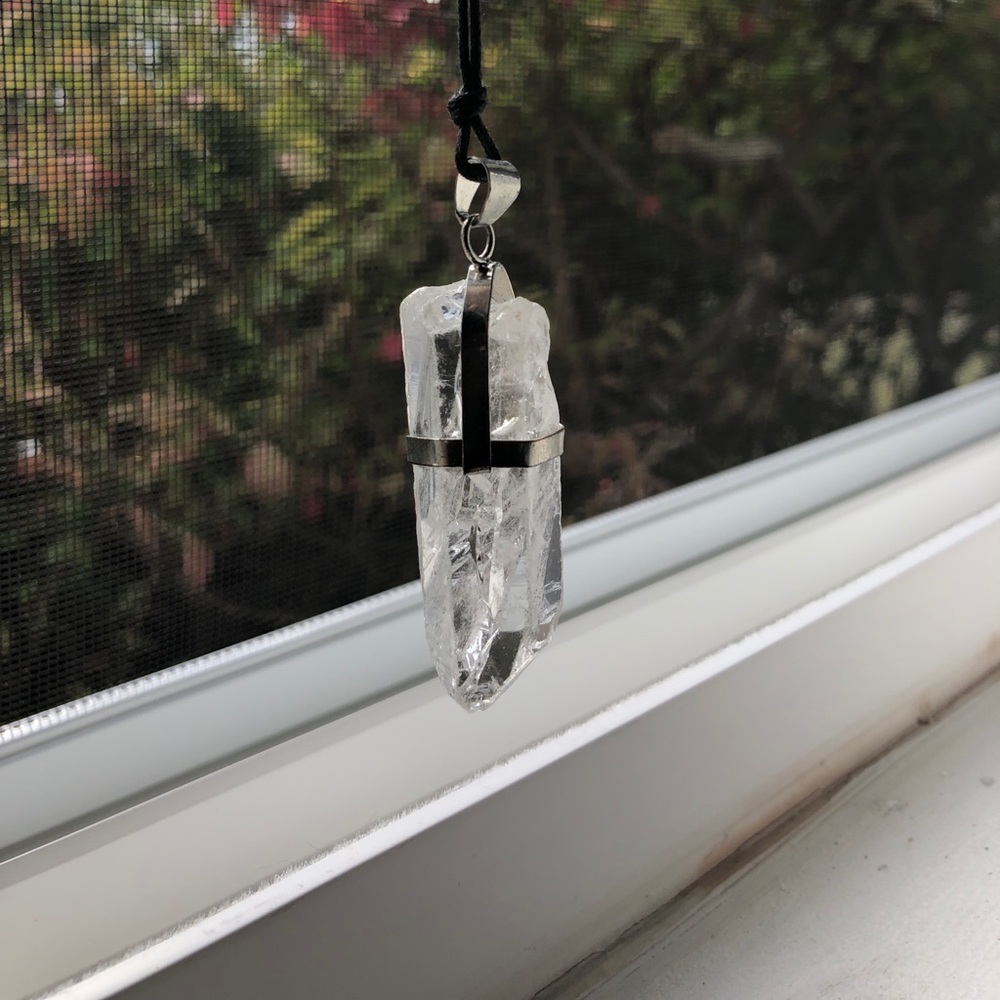 Clear Quartz Crystal Necklace