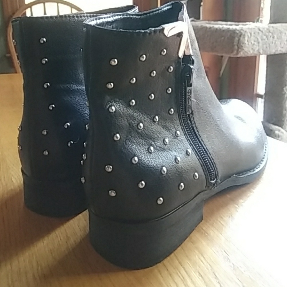 Black Studded Booties