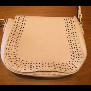 Blush pink saddlebag crossbody