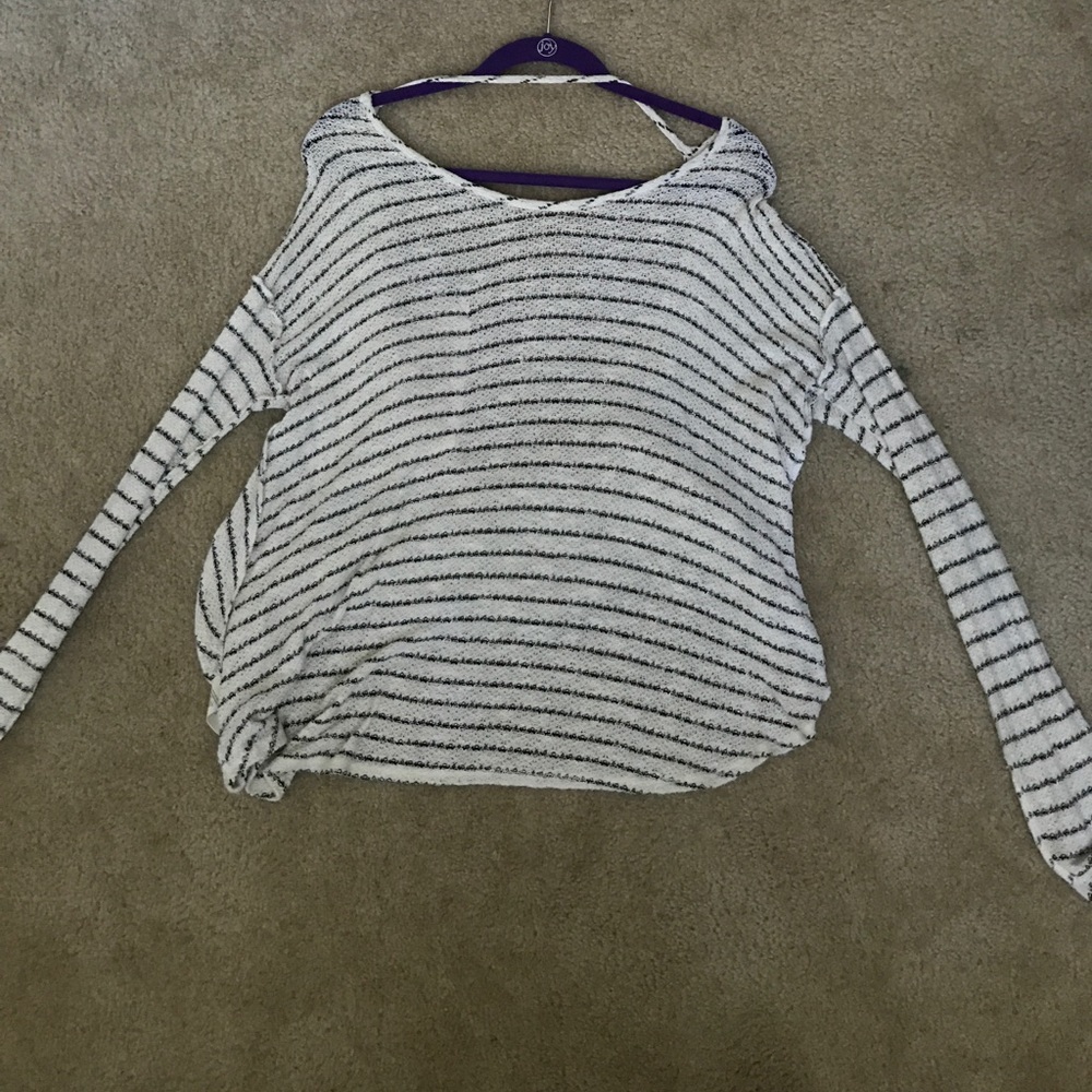 Open back free people sweater