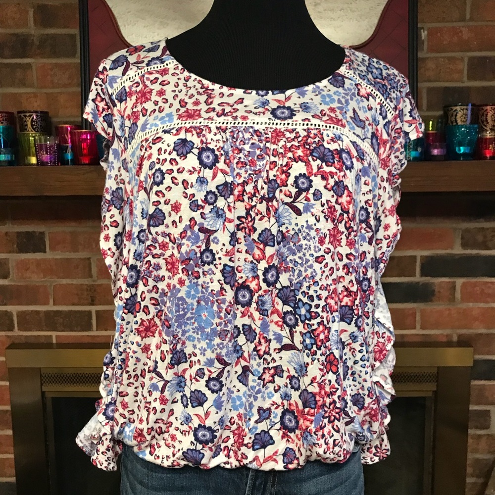 rxb Floral ruffle top