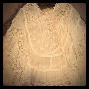 Beautiful ivory lace poncho.