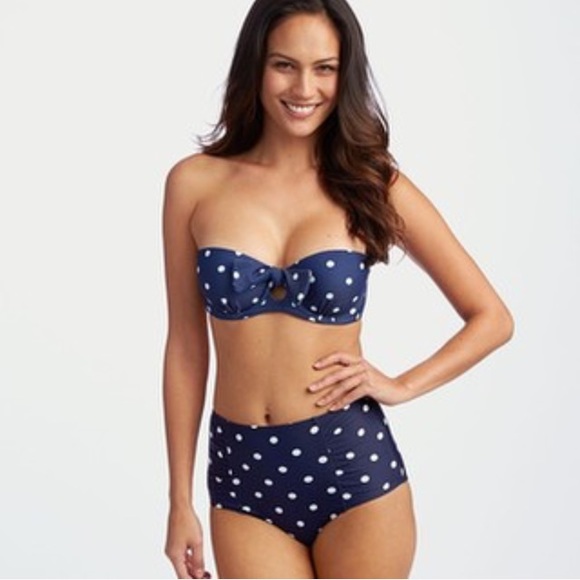 aerie Other - ⏳ON VACAY⏳ 🆑 Navy Polka Dot Push-up Bikini