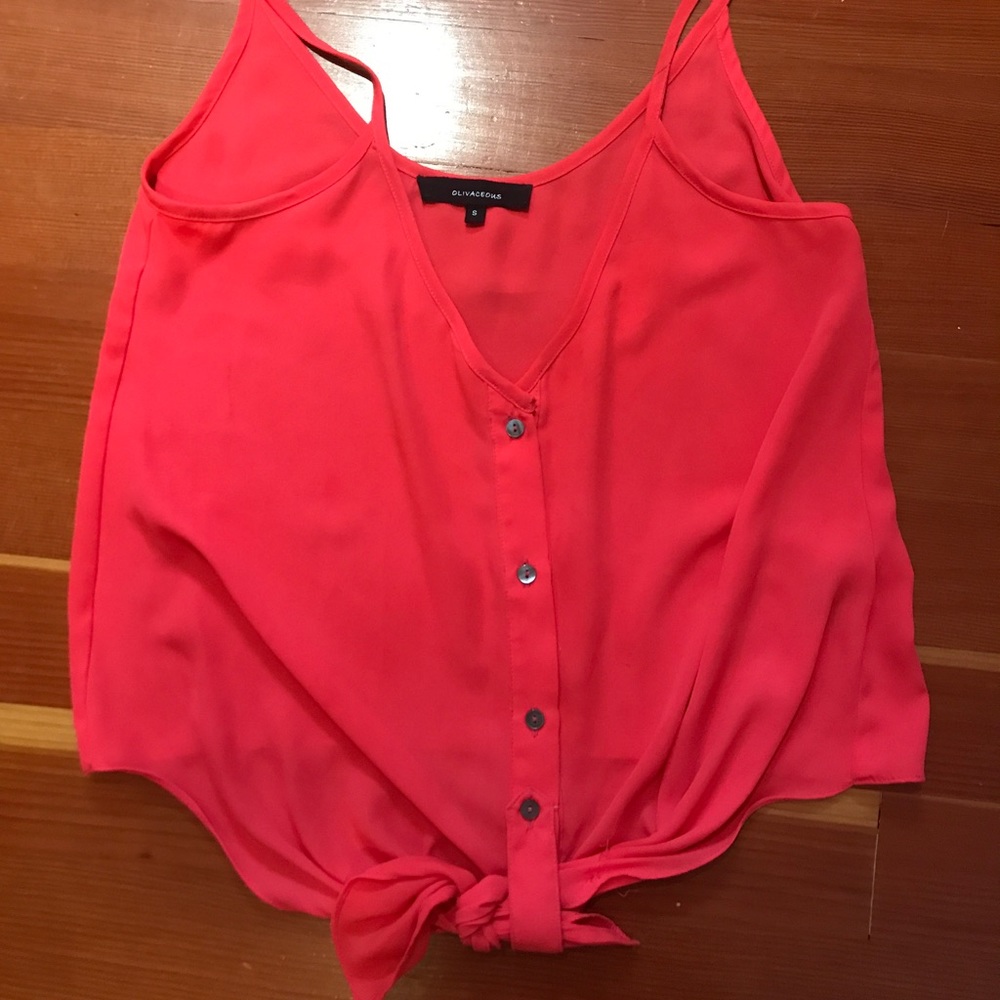 Olivaceous hot pink tank top