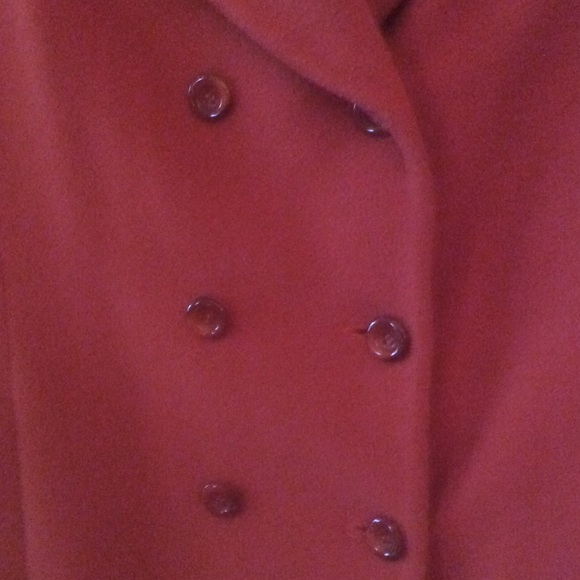 Rust Orange Double Breasted Wool Car Coat - Picture 2 of 8