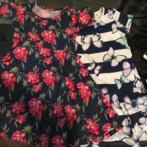 Two t-shirt swing dresses