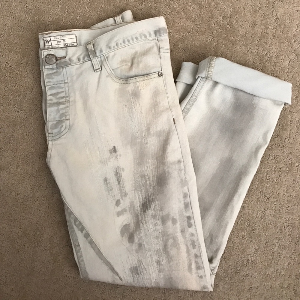 Free People Distressed Boyfriend Jeans