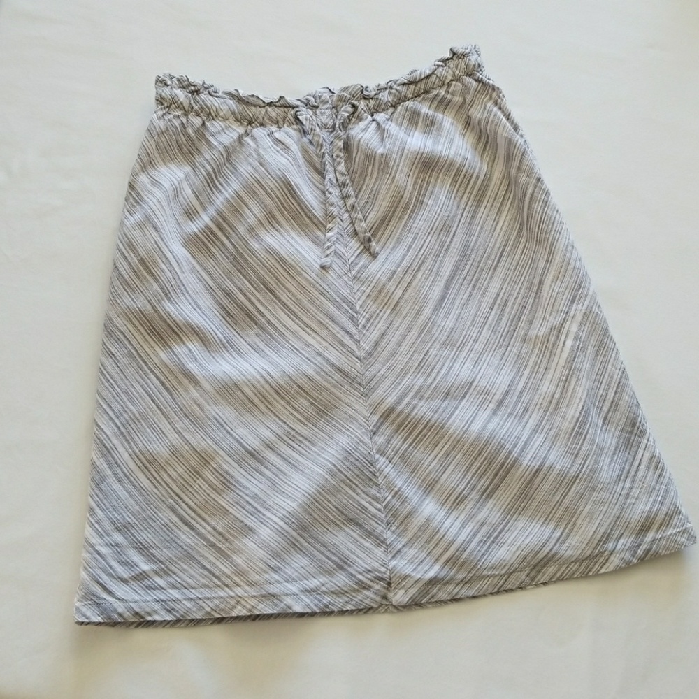 Gray Striped Merona A-Line Skirt From Target