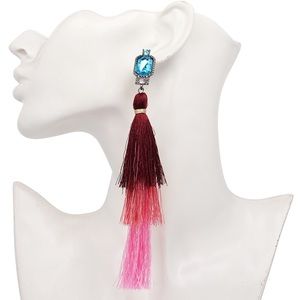 Gem & Tassel Earrings