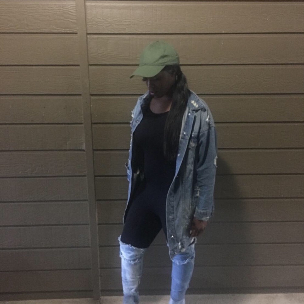 Oversized Distressed Denim Jacket