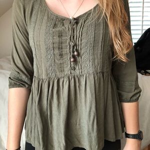 Peplum green shirt Peplum green shirt