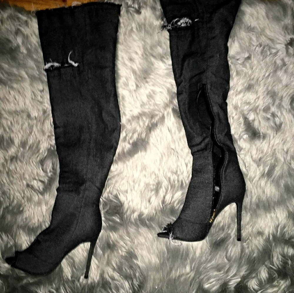 Fashion Nova Denim Boots