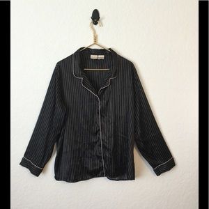 Secret Treasures Pin Striped Silky Pajama Set