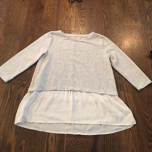 Mixed Media 3/4 sleeve Loft Top
