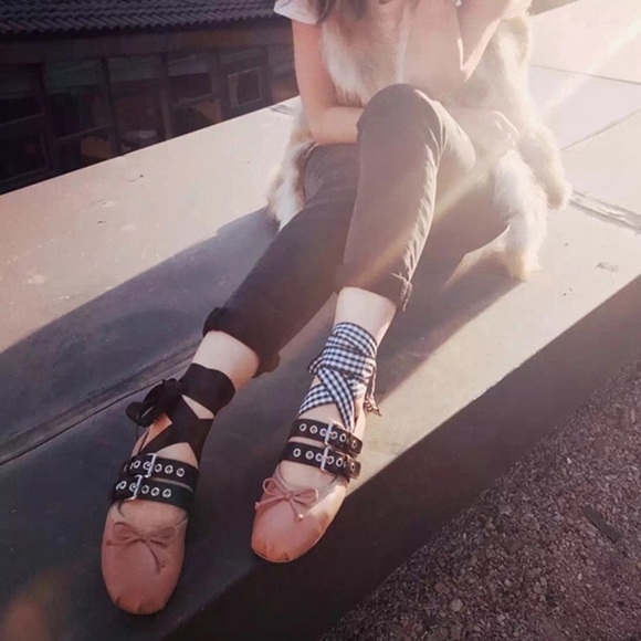 The Belle🎀Haute Modern Ballerina Flat🎀Pink Satin - Picture 4 of 8