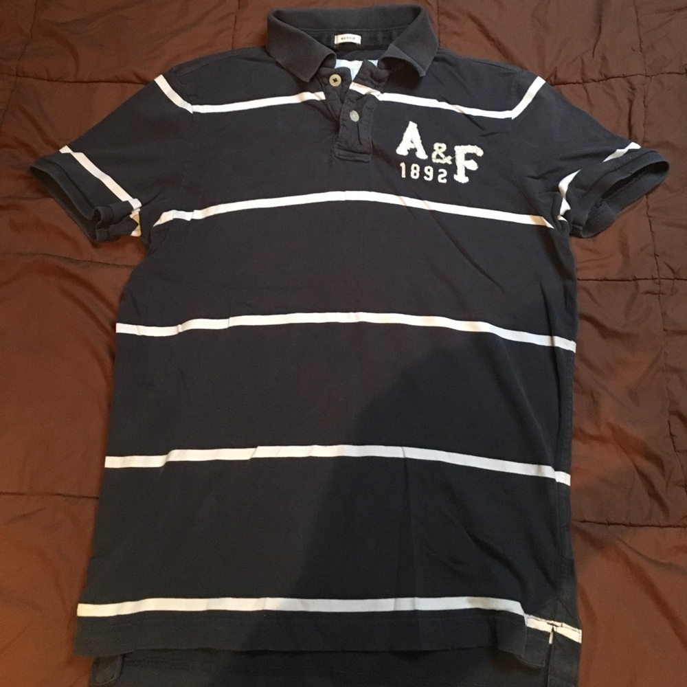 A&F Striped Polo