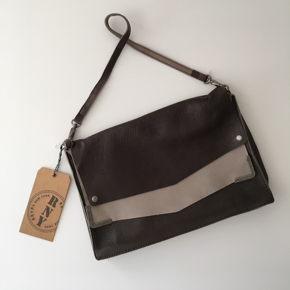 {Revel NY} convertible leather clutch/purse