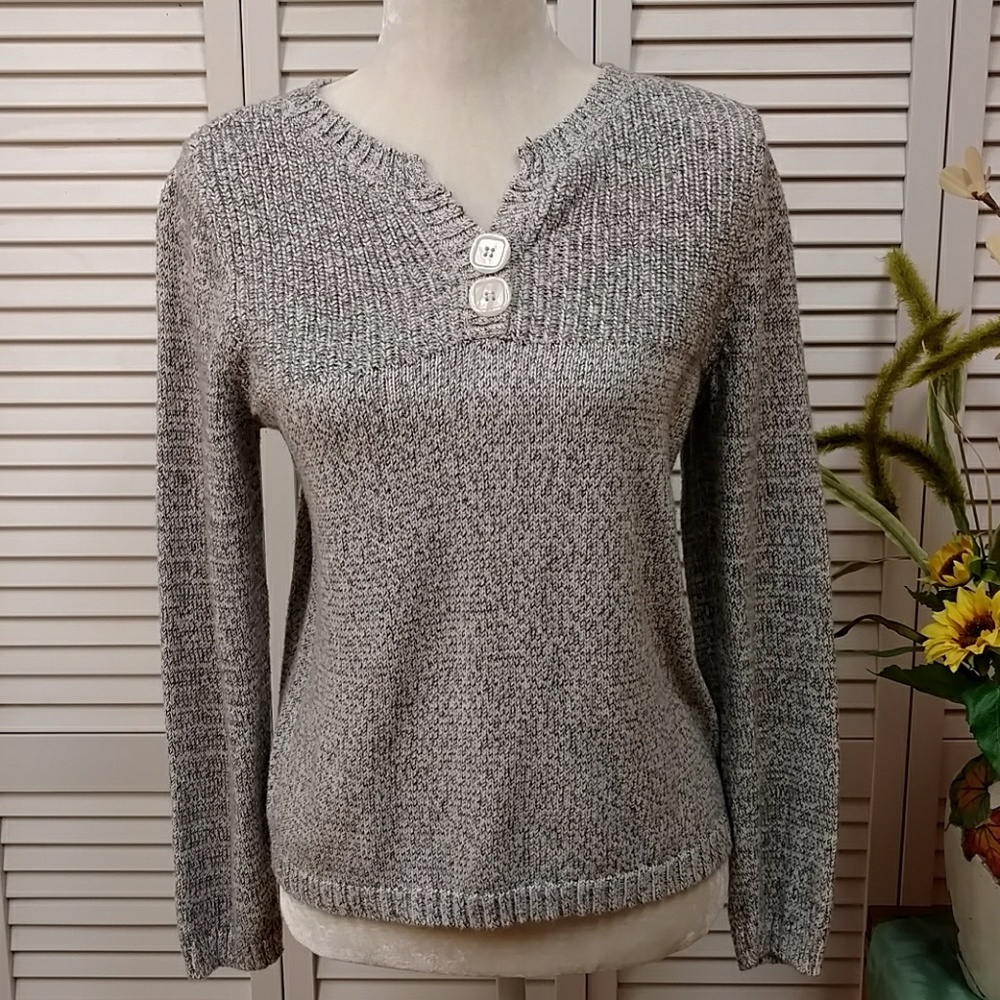 Christmas* Christophe Banks sweater grey 2 buttons