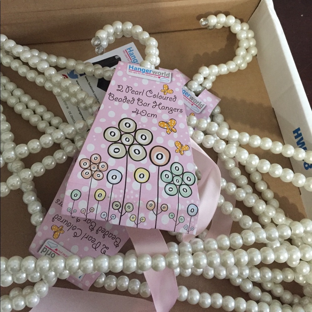 Beaded pearl hangers