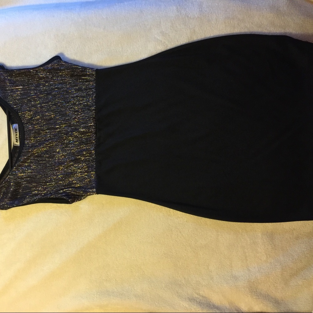 sequin top black mini dress