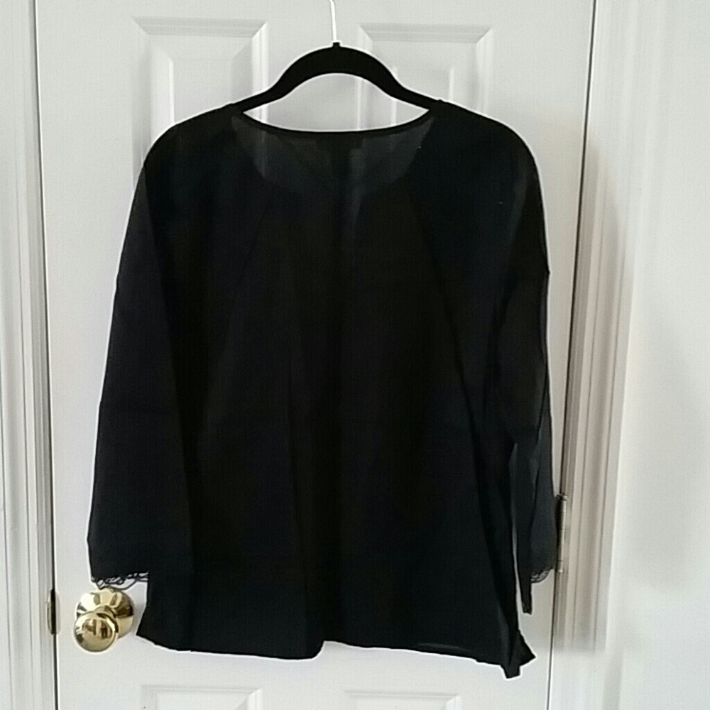 Womens black blouse - Picture 2 of 4