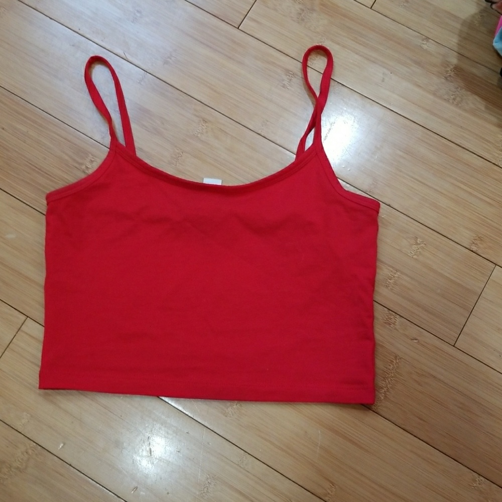 Red crop top