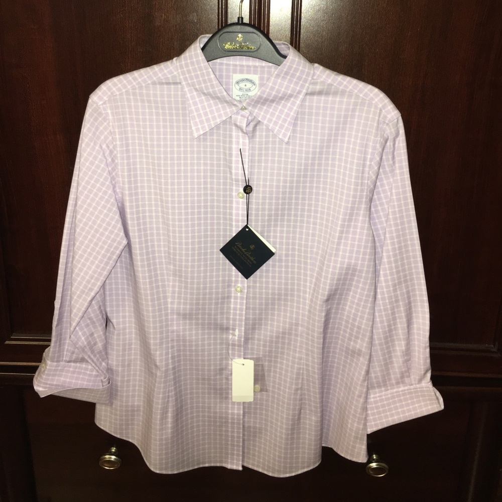 Lavender Checkered Button Down