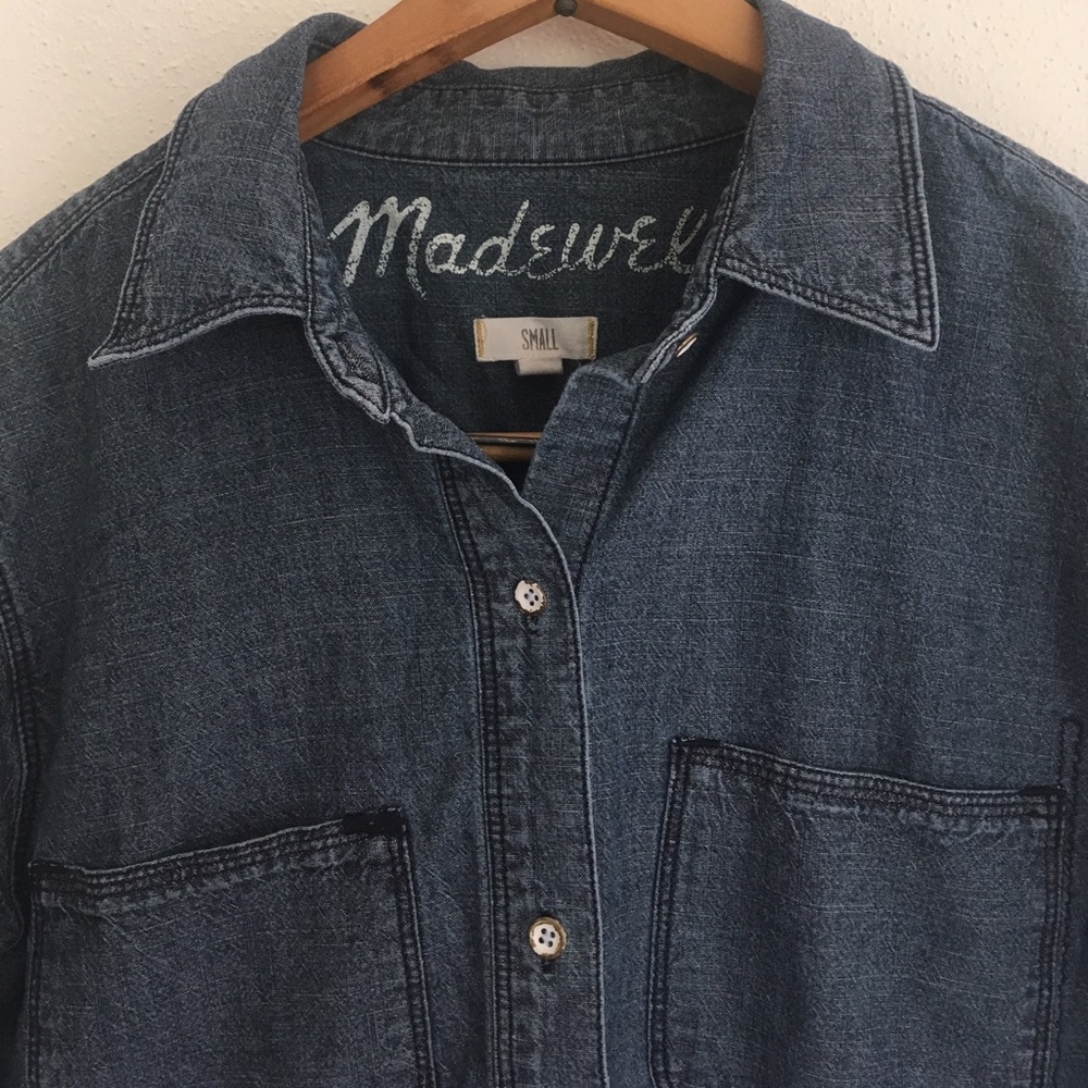 Madewell Boyfriend Dark Chambray Shirt