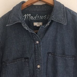 Madewell Boyfriend Dark Chambray Shirt