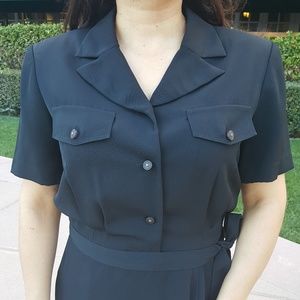 Navy shirt dress