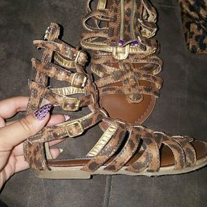Leopard print Steve Madden gladiator style sandals