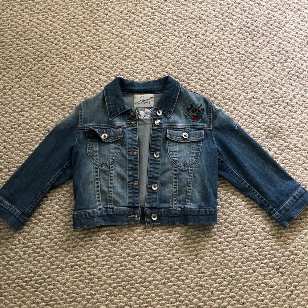 Cropped cute denim jacket