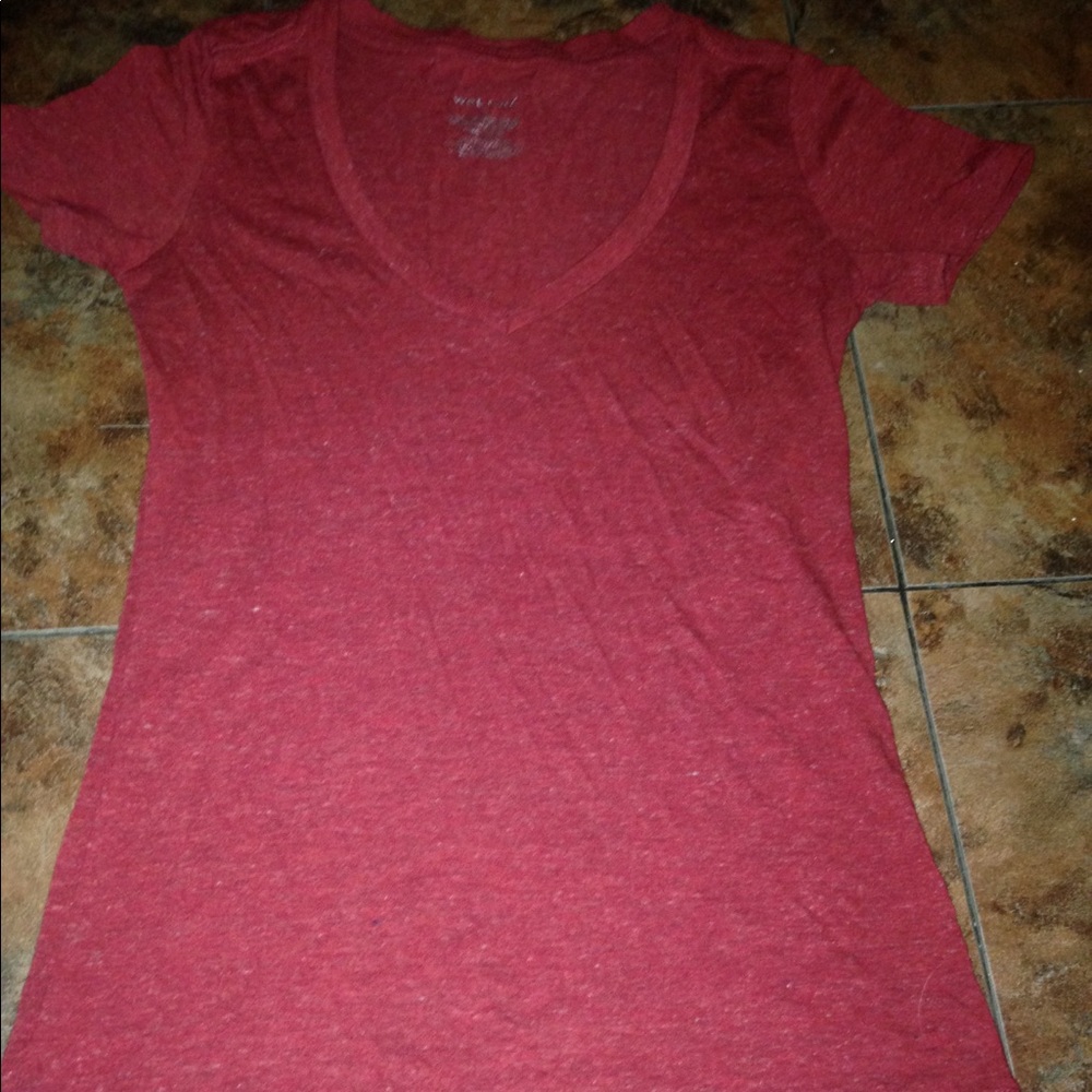 Red v neck t shirt