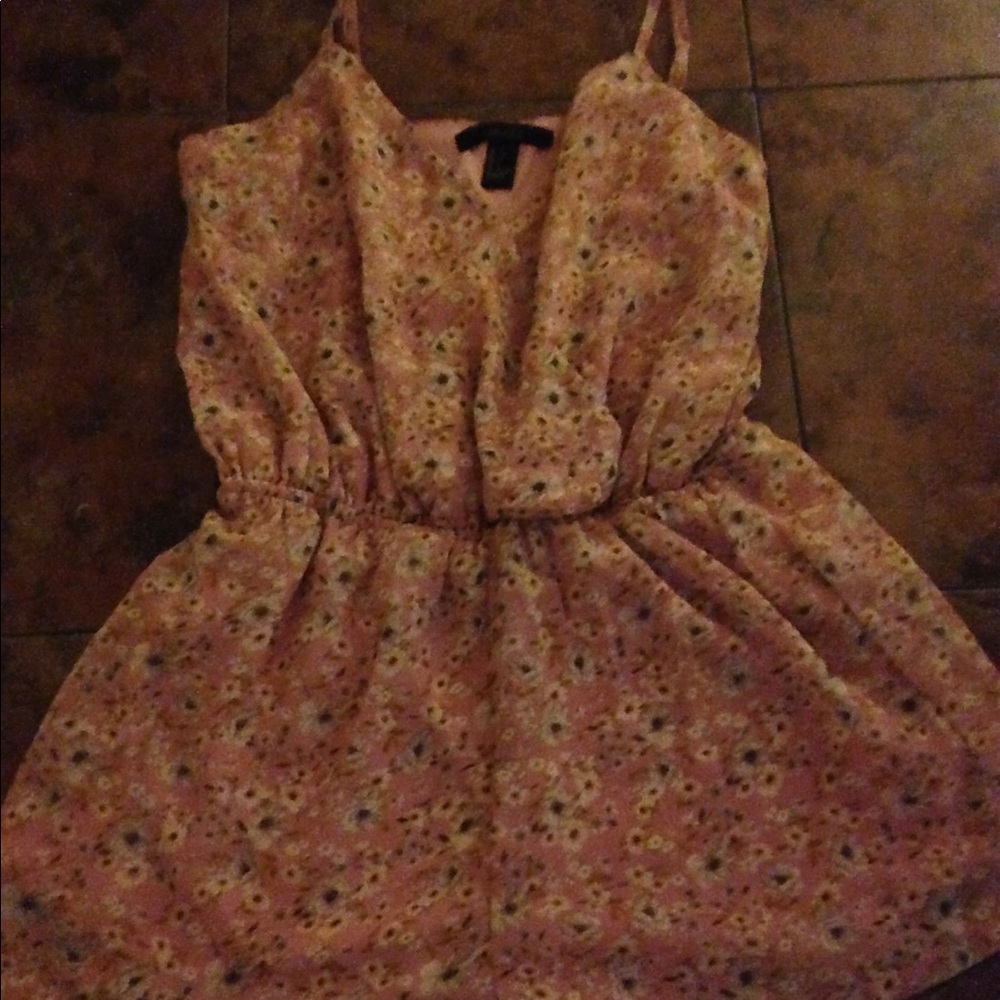 Floral pink romper