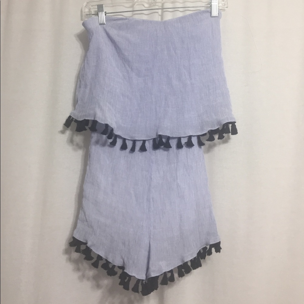 The impeccable pig Tassle strapless romper