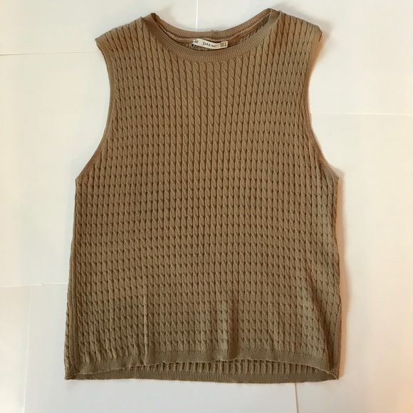 Zara Knit in Tan Brown Size S - Picture 2 of 6