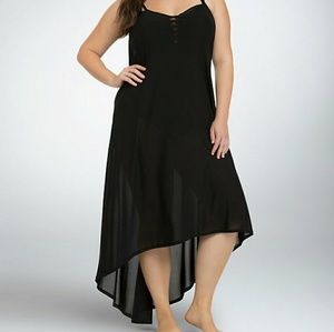 Mesh maxi cover up dress