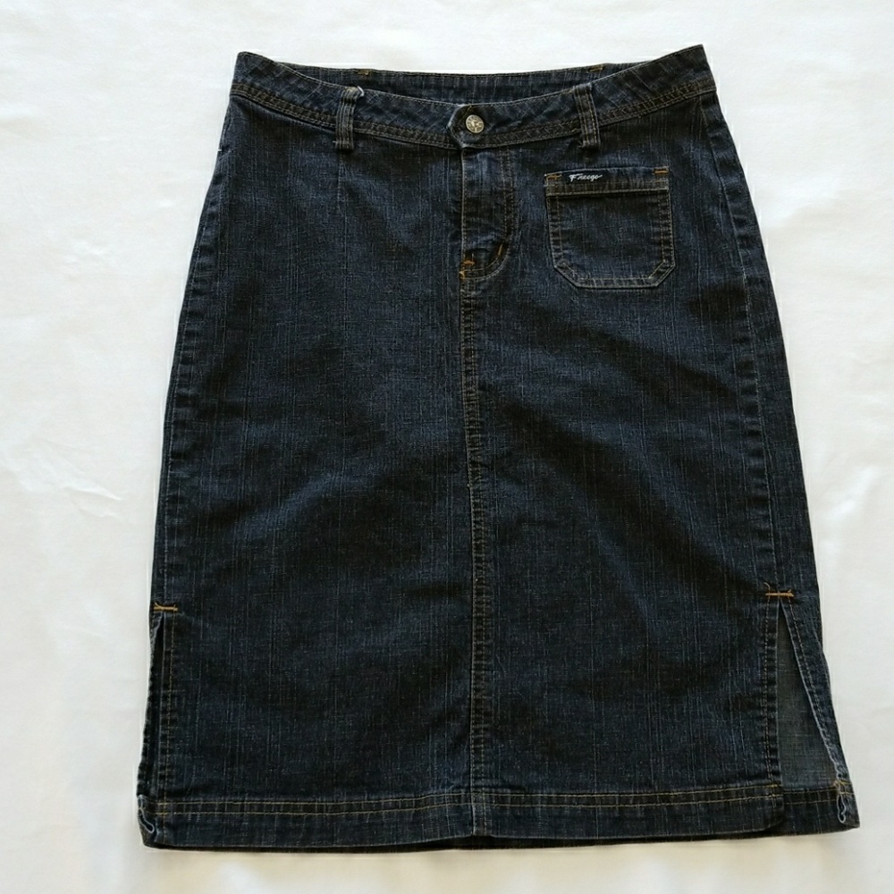 Perfect Fall Denim Midi Skirt