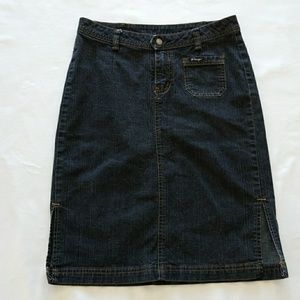 Perfect Fall Denim Midi Skirt